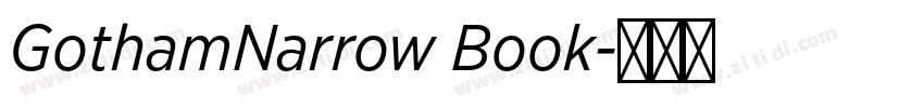 GothamNarrow Book字体转换